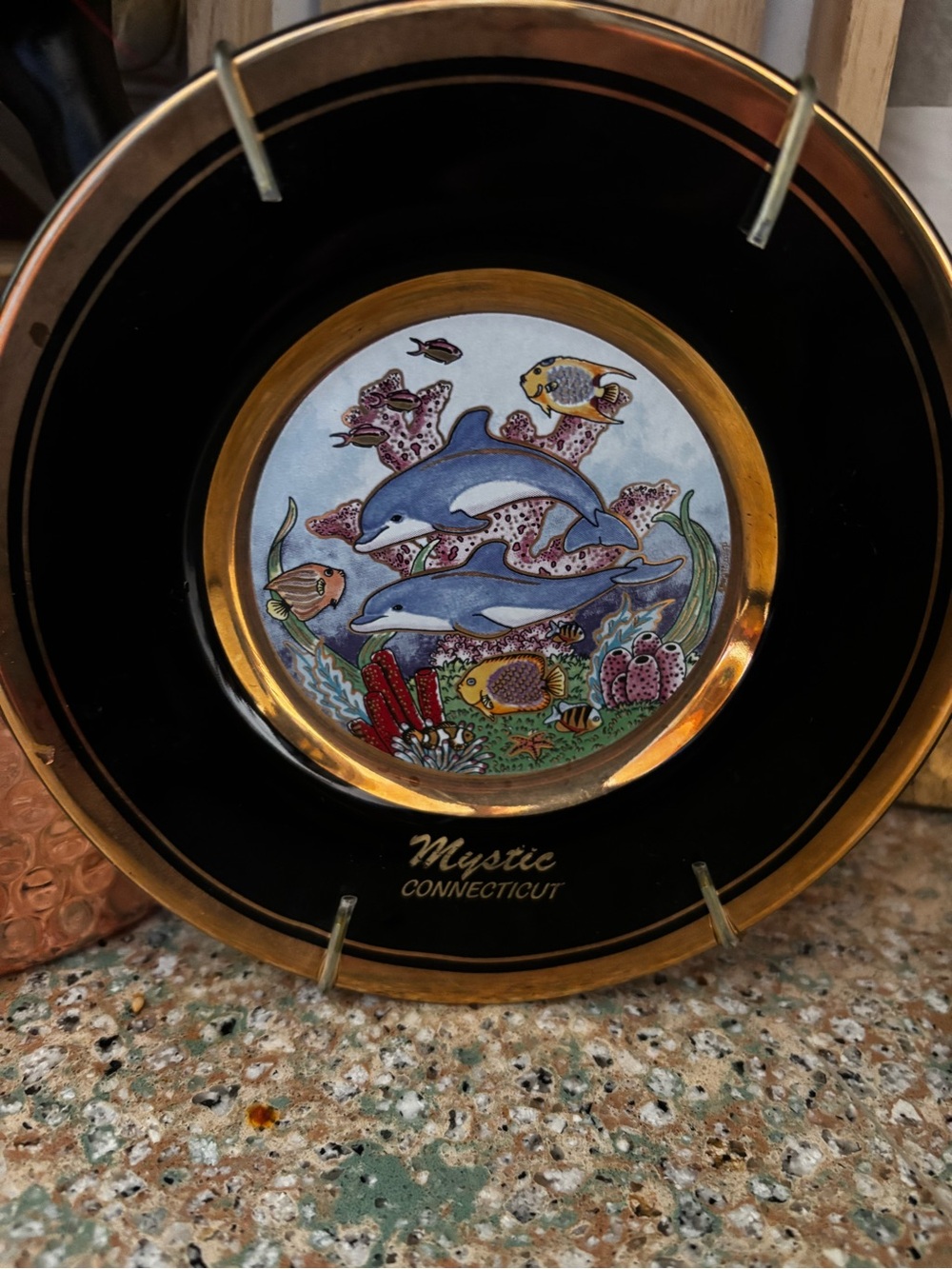 The Art Of Chokin 24kt Gold Edged 6" Decorative Plate, Displayed Only